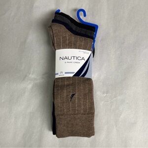 New Nautica Socks Men’s 5 Pair Multicolor Crew Sock Business Casual Dress Active
